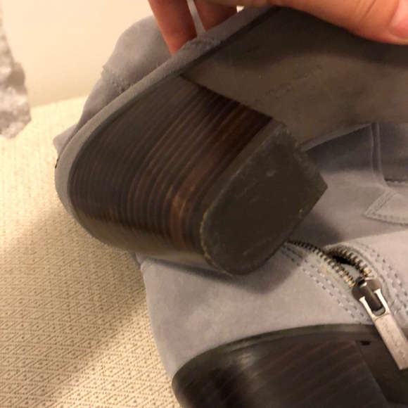 Calvin Klein suede gray leather high boots - Picture 6 of 8